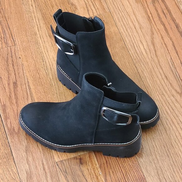Blondo Dahlia Black Waterproof Nubuck Leather Boots Womens Ankle Bootie Size 8.5 - Picture 10 of 16